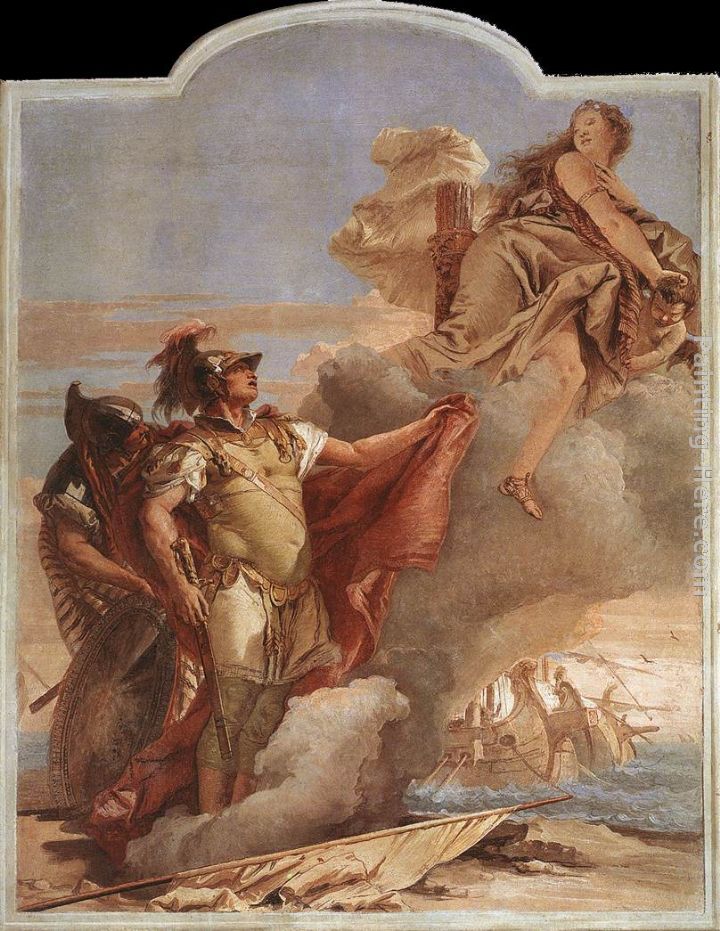 Venus Appearing to Aeneas on the Shores of Carthage painting - Giovanni Battista Tiepolo Venus Appearing to Aeneas on the Shores of Carthage art painting